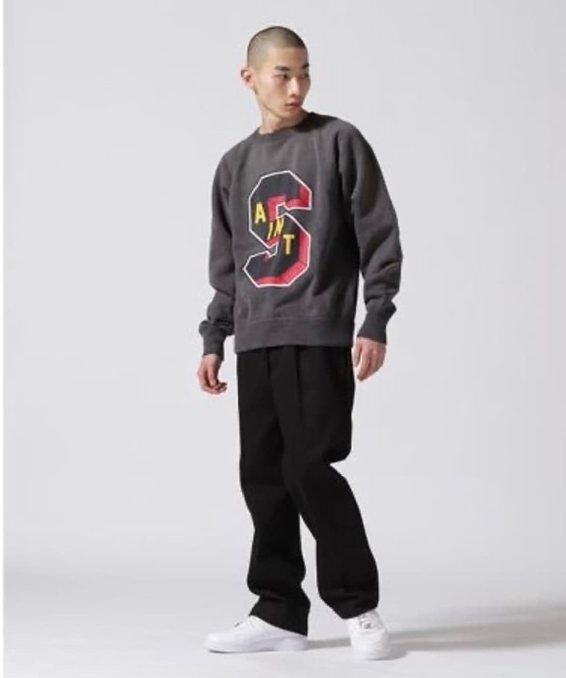 세인트미카엘 와이드 워크팬츠 블랙 상품이미지4