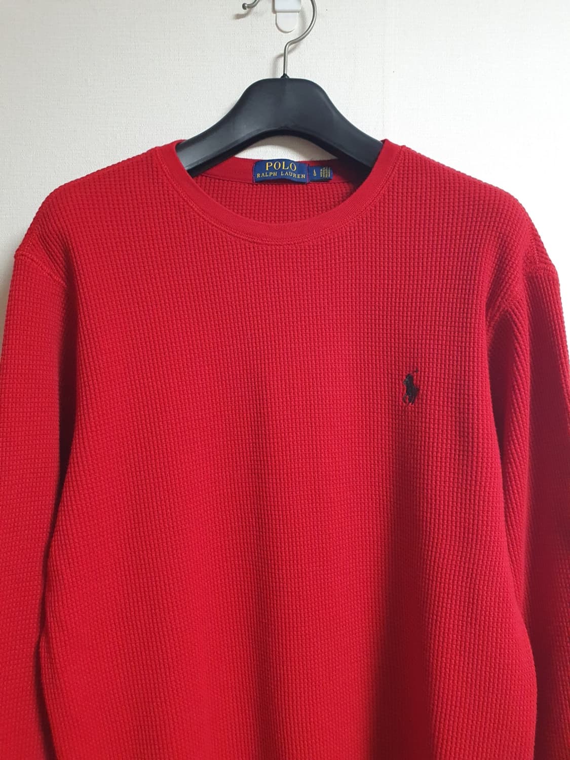 폴로랄프로렌 와플 니트 크루넥 롱슬리브 레드 L 상품이미지2