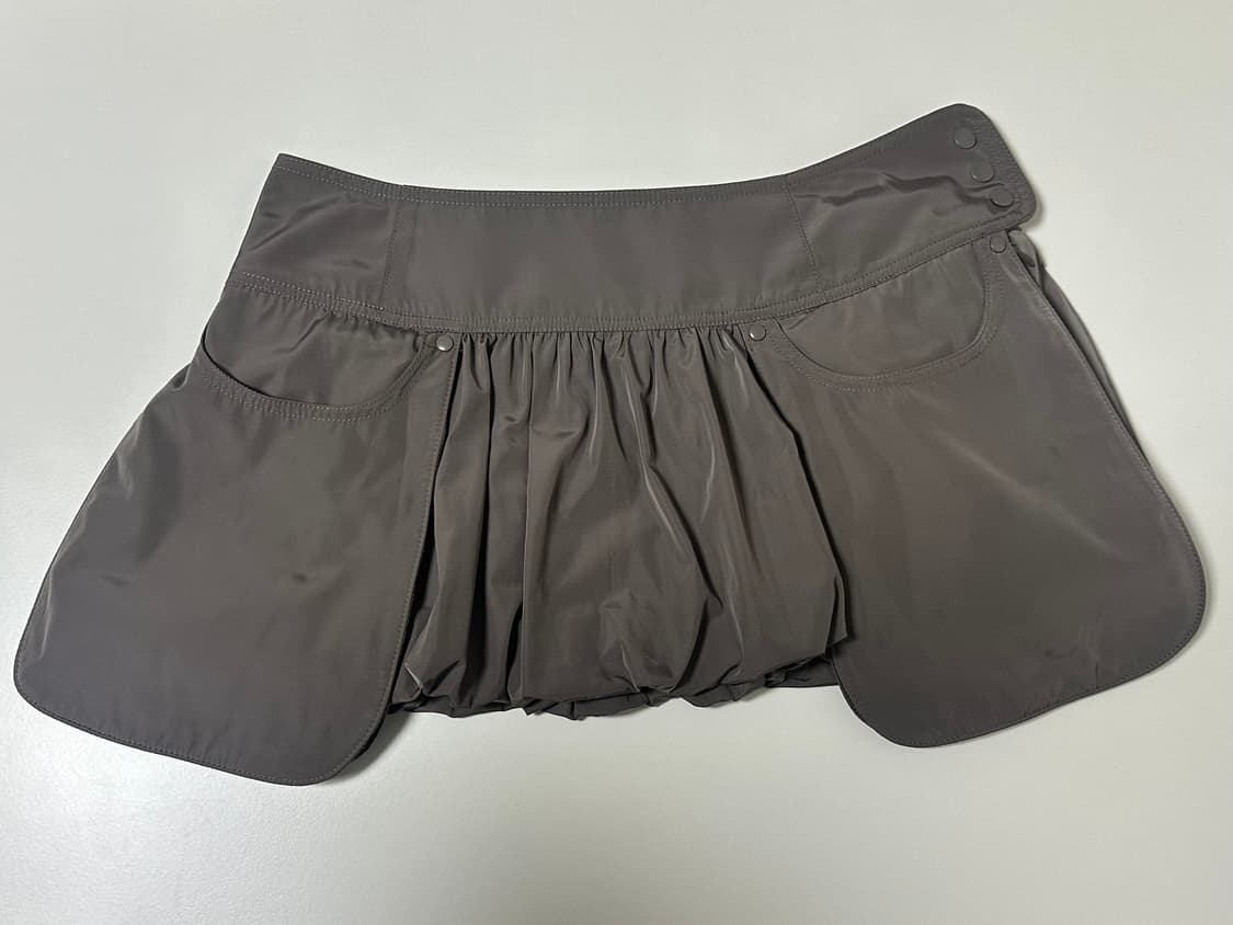 로우클래식 버블 미니 스커트 카키 M 상품이미지1