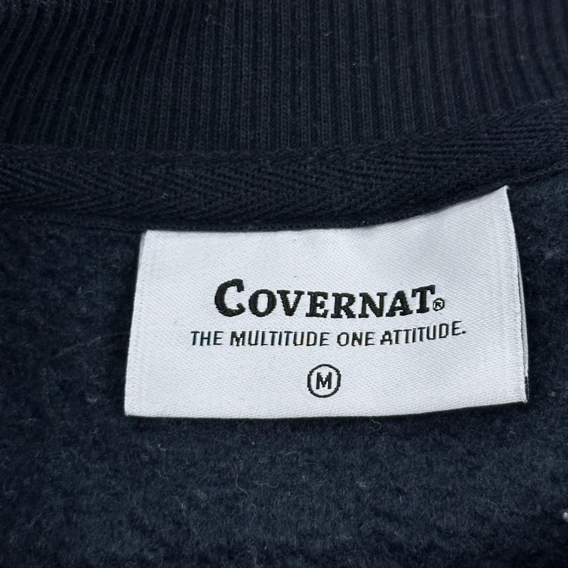 커버낫 C로고 네이비 크루넥 맨투맨 (실측 L) 상품이미지5