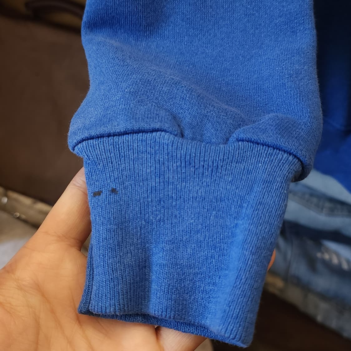 90s 헤인즈 빈티지 스웻셔츠 플레인 스웻셔츠 페이딩 블루 xl 상품이미지6