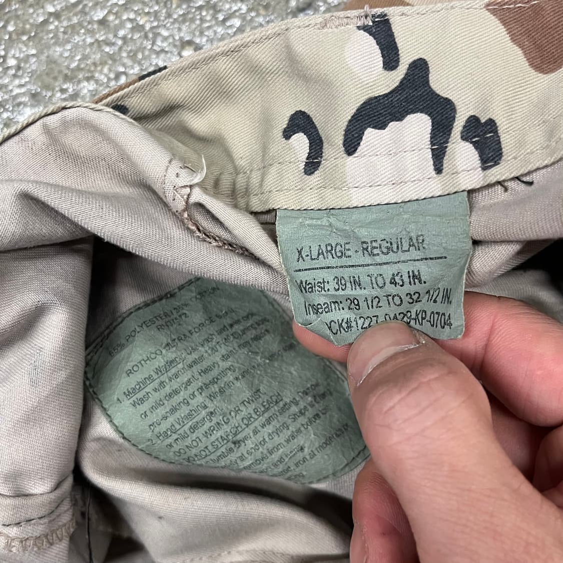 미군 데저트 카모 초코칩 BDU 팬츠 (~40”) 상품이미지7