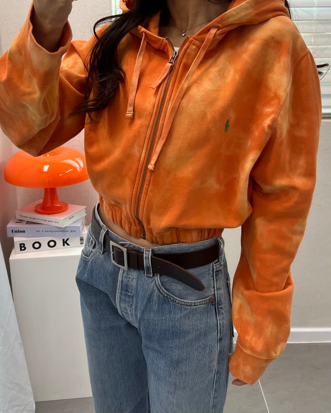 (WOMEN)폴로 크롭 후드-M1537 상품이미지1