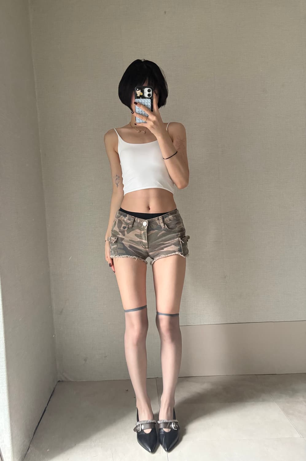 빈티지 카모 쇼츠 상품이미지4