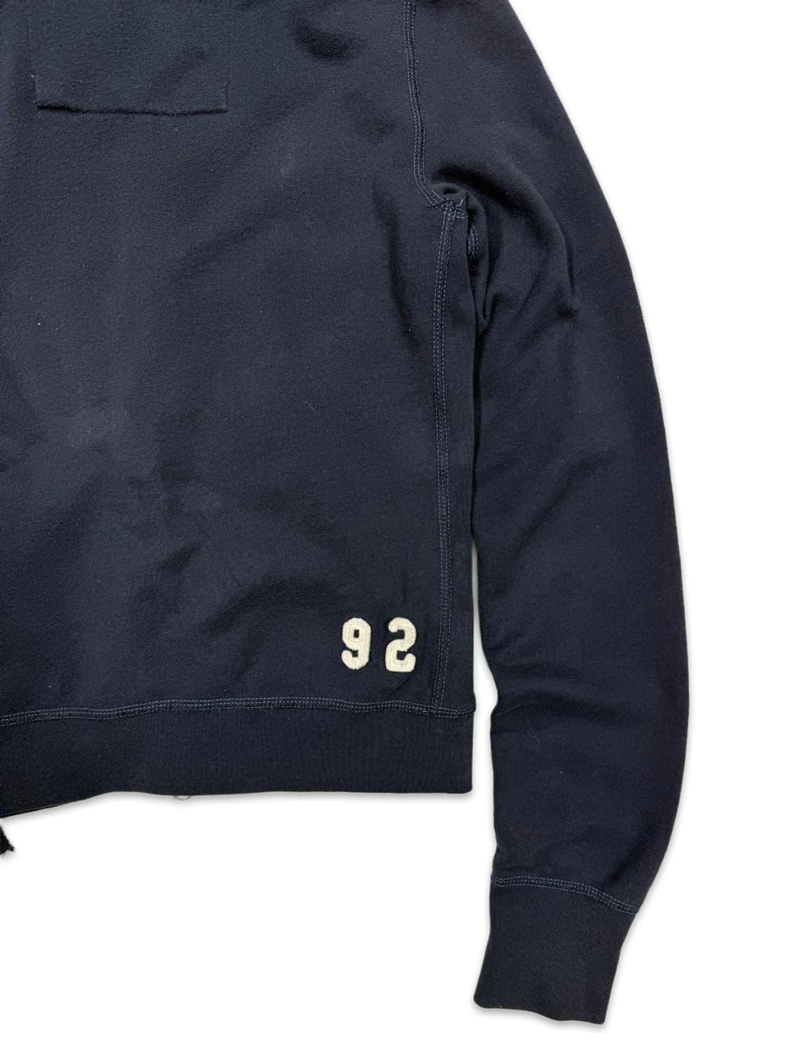 빈티지 아베크롬비 네이비 로고 후드집업 상품이미지6