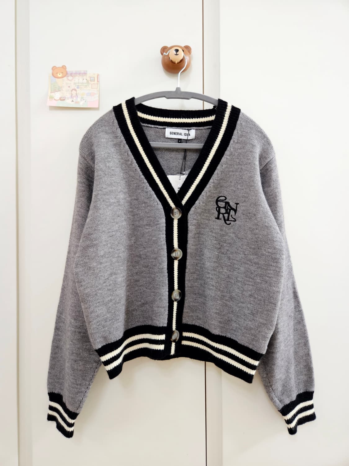 [새상품] 제너럴아이디어 프레피 니트가디건 상품이미지1