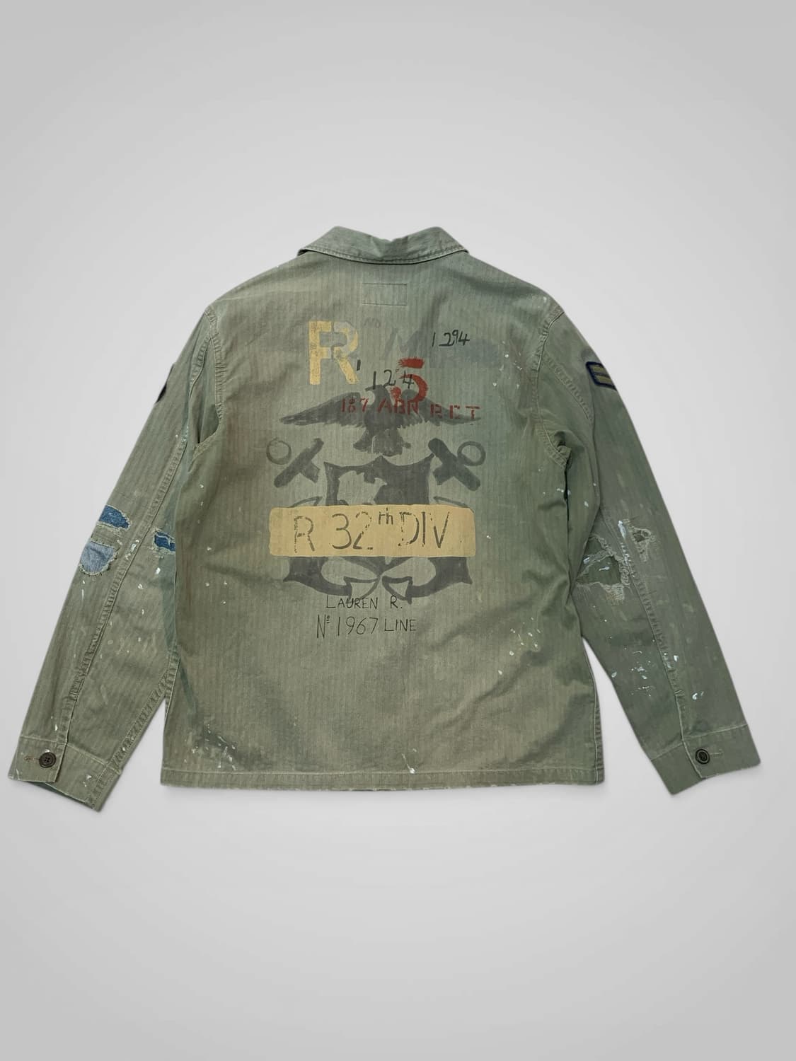 [M]폴로 컨트리 디스트레스 페인팅와팬패치 사파리야상자켓 상품이미지7