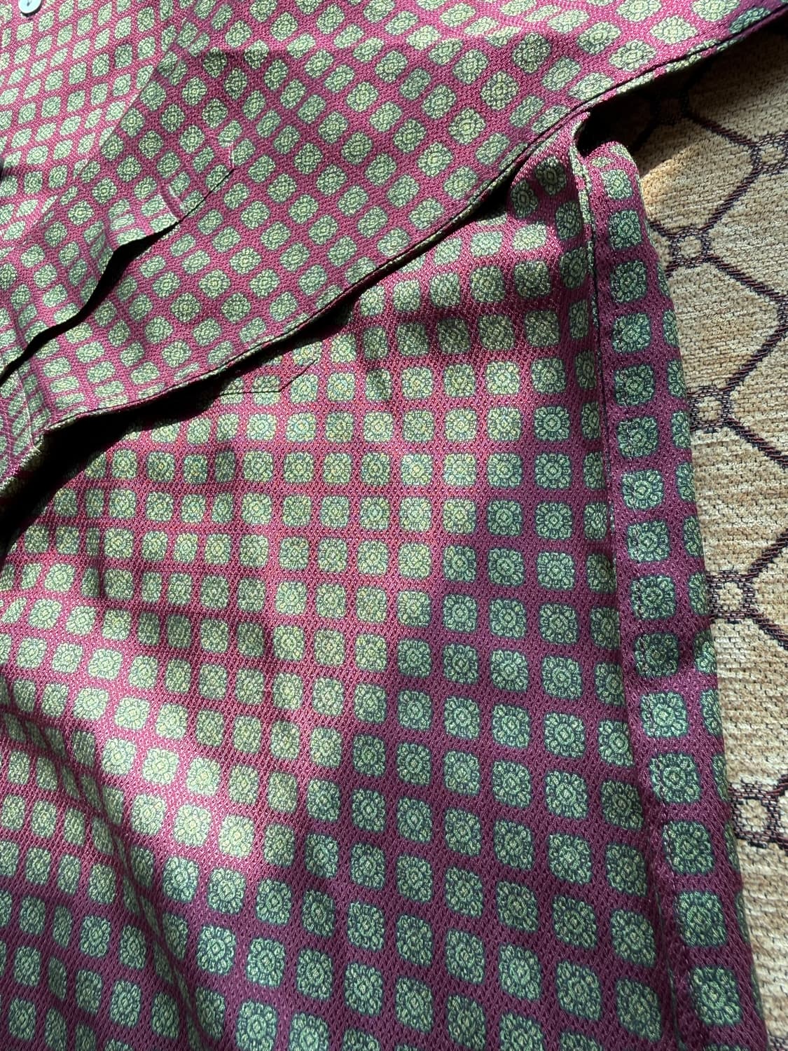 버건디 패턴 셔츠 상품이미지4