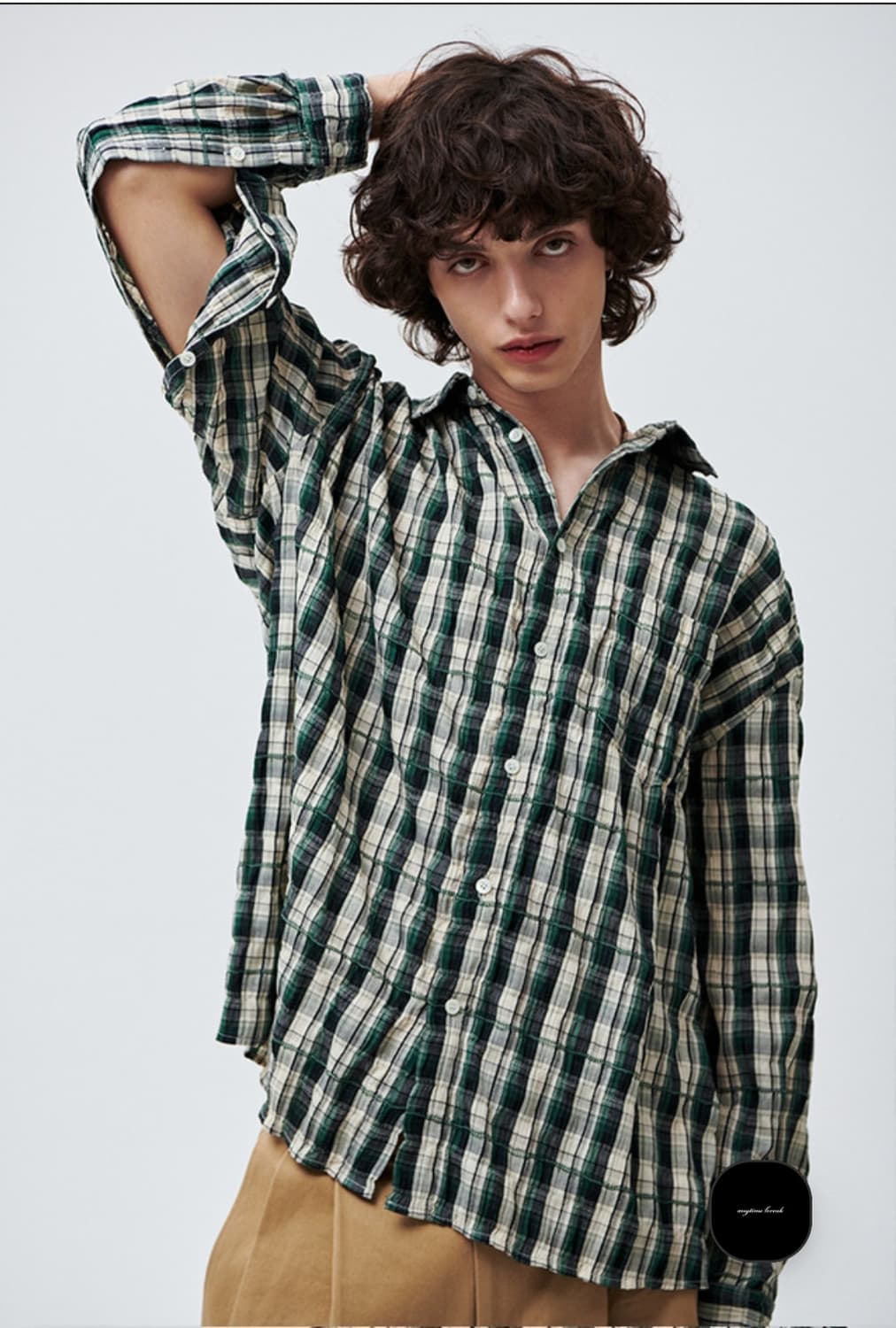 애니타임로릭 셔츠 그린 M 상품이미지2