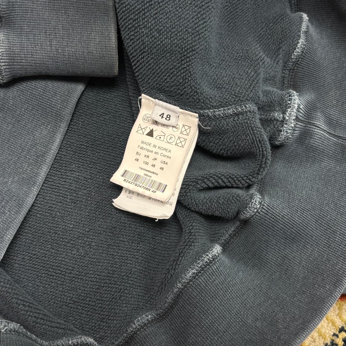 [48] 솔리드옴므 빈티지블루 맨투맨  상품이미지4