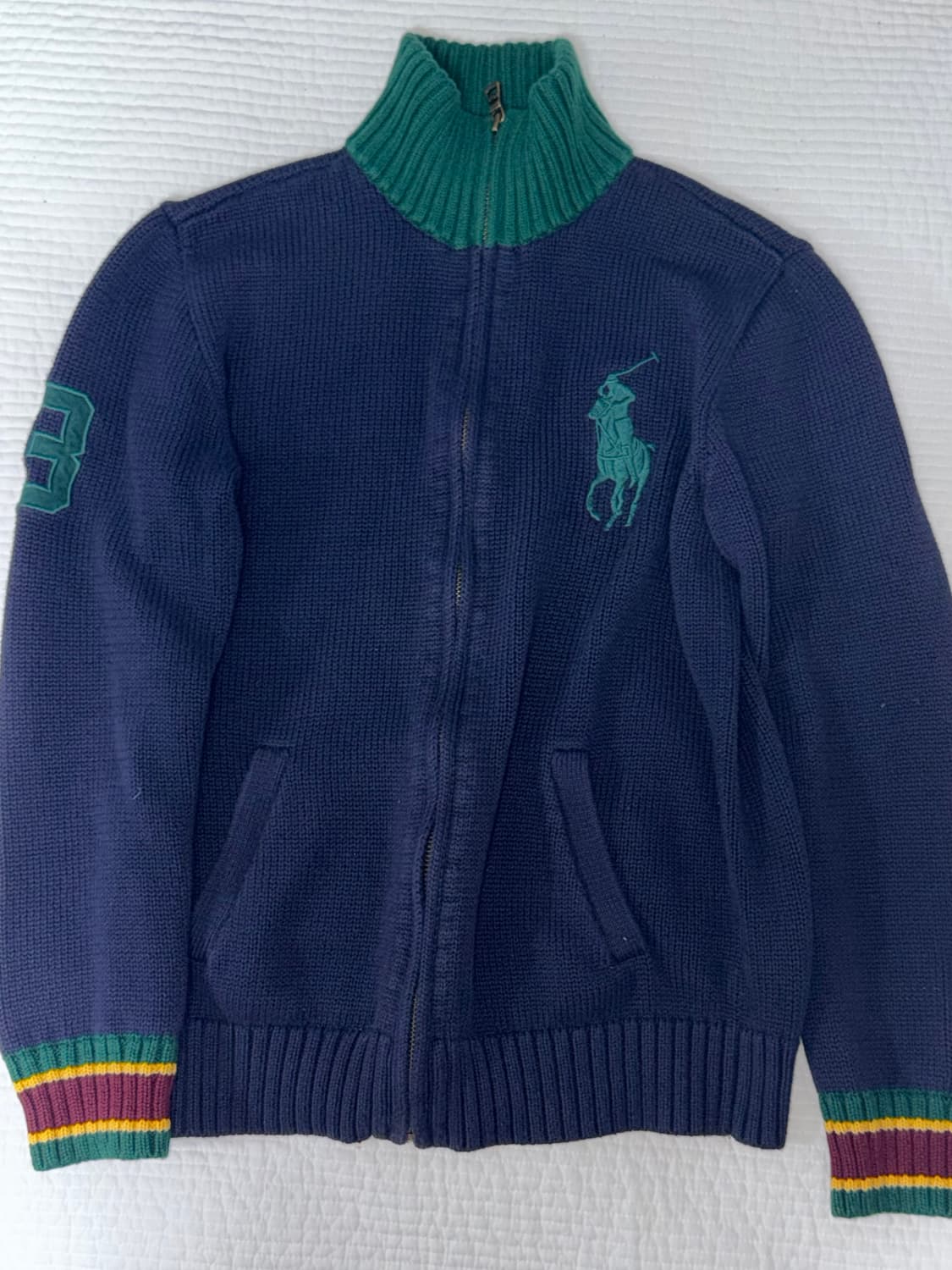 폴로 빈티지 니트 집업 상품이미지1