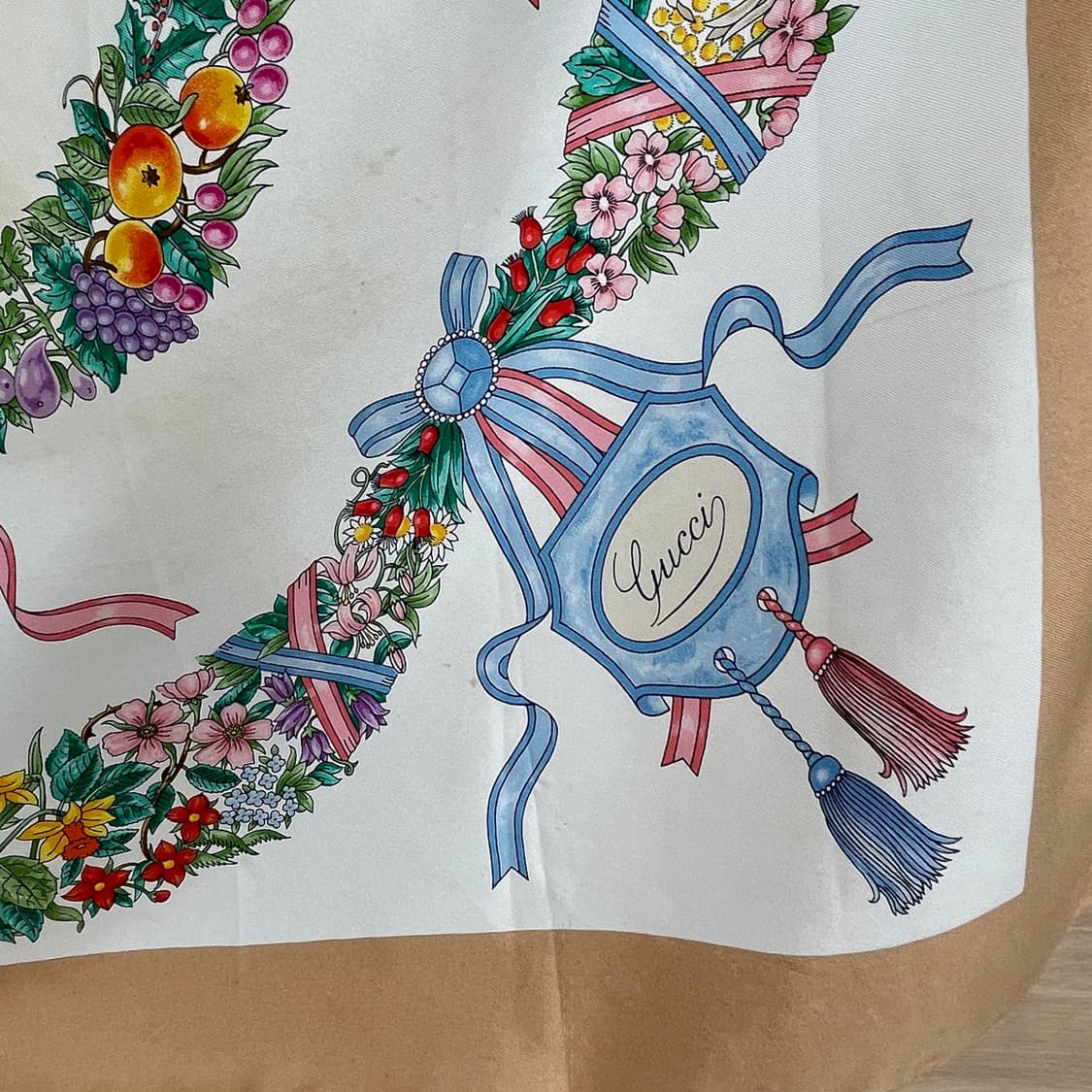 80s 올드 구찌 스카프 85 까레 상품이미지5