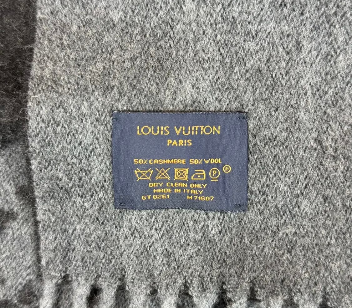 [정품] 루이비통 투톤 모노그램 머플러 그레이 상품이미지4