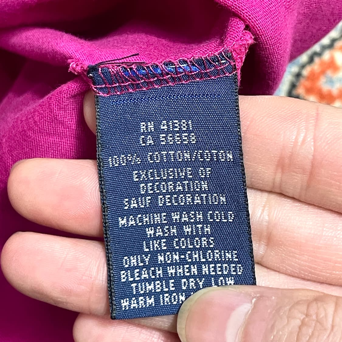 폴로랄프로렌 핑크 딥 브이넥 반팔티셔츠 여성L 상품이미지5