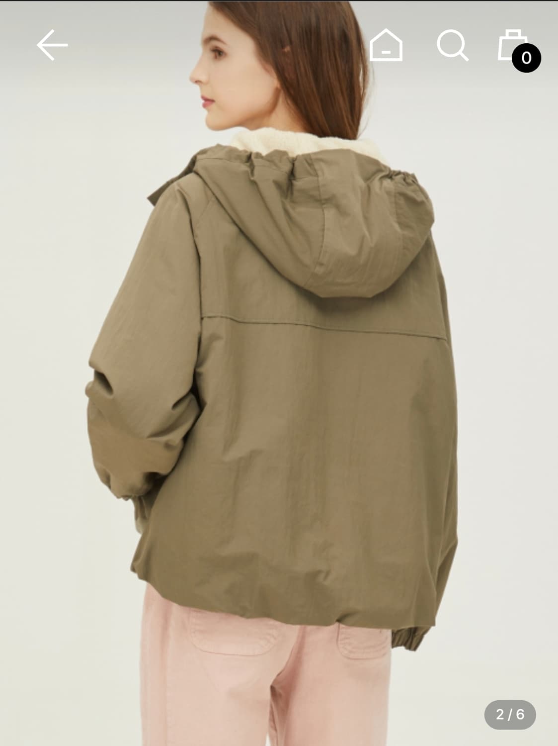 베네통 그린비 양모 뽀글이 후드 점퍼 42(55) 상품이미지4