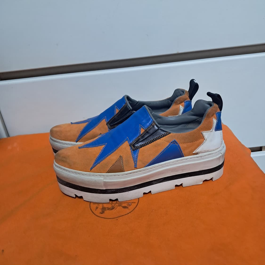 MSGM 오렌지 블루 스니커즈 35 상품이미지1