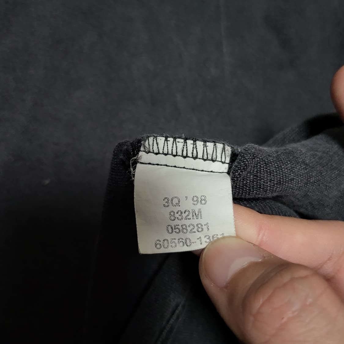 90s 리바이스 정품 흑청 데님 긴팔 셔츠 (L) 상품이미지6