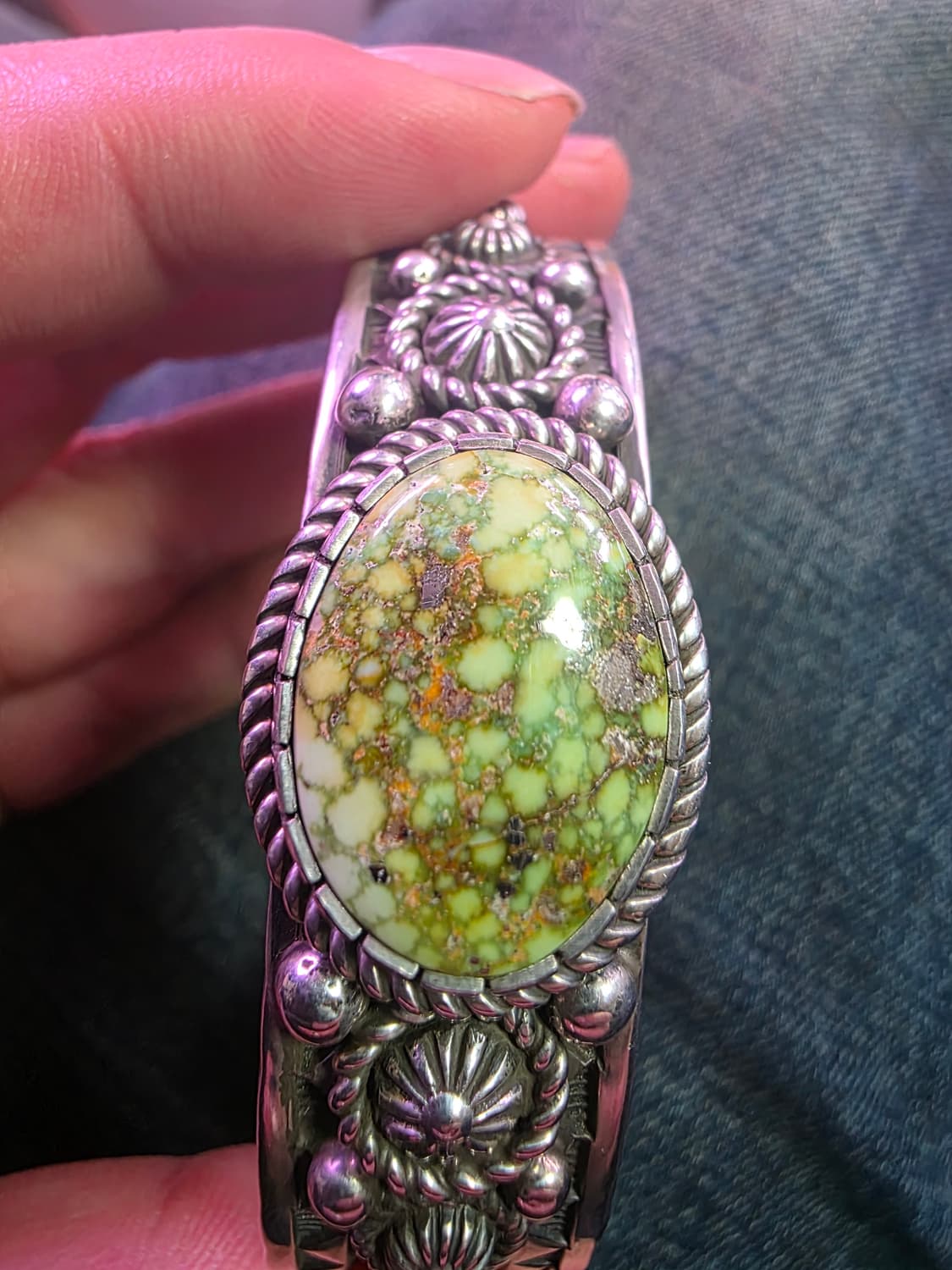 나바호 터키석 실버 팔찌 상품이미지3