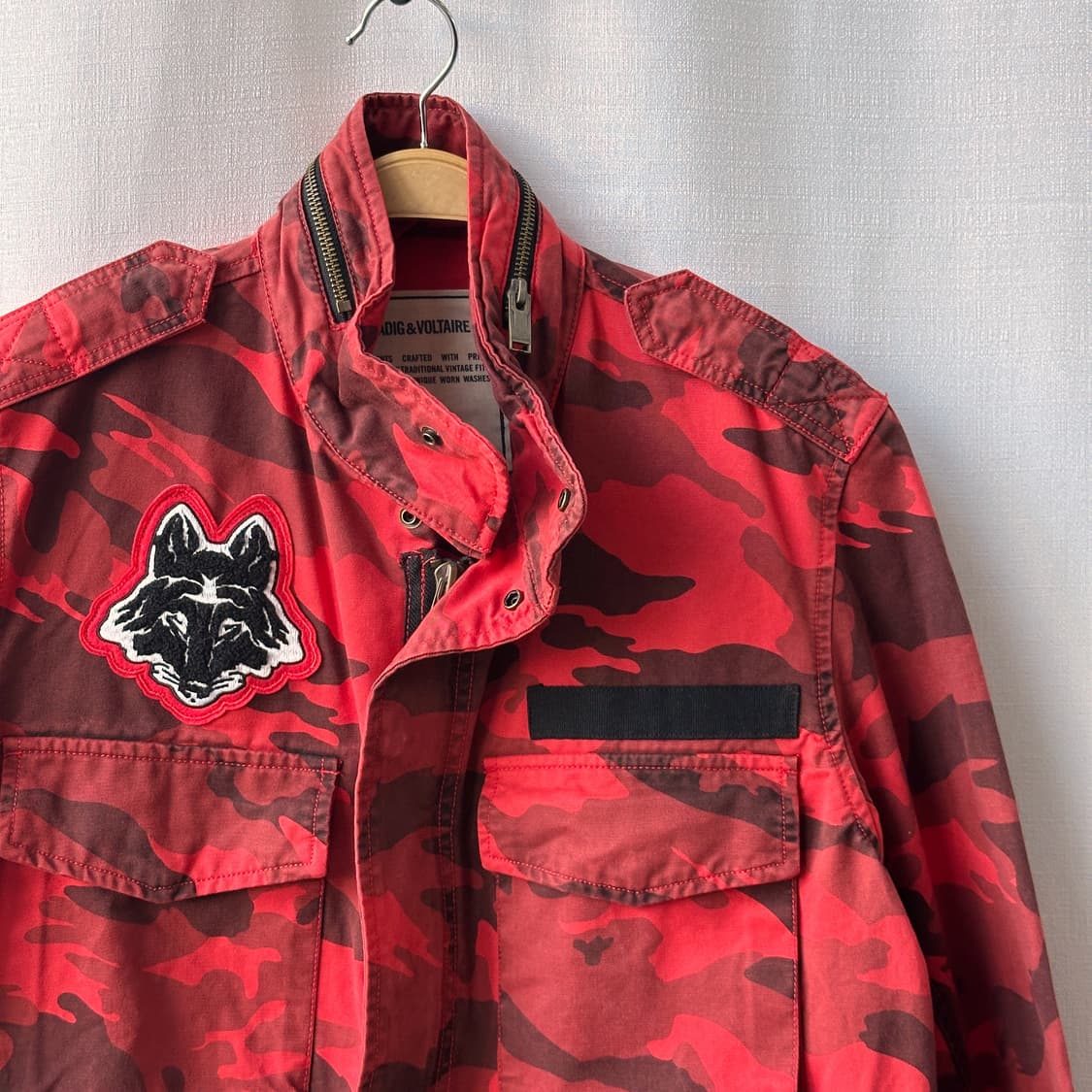 쟈딕앤볼테르 BERNARD CAMOU 유틸리티 자켓 레드 M 상품이미지2