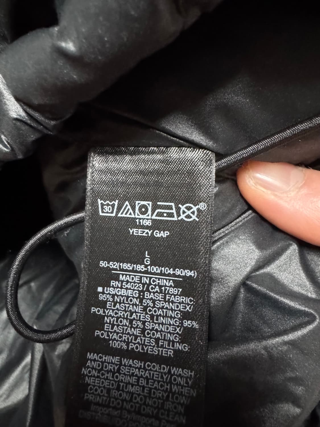 이지 갭 엔지니어드 바이 발렌시아가 퍼퍼 파카 블랙 L 상품이미지2