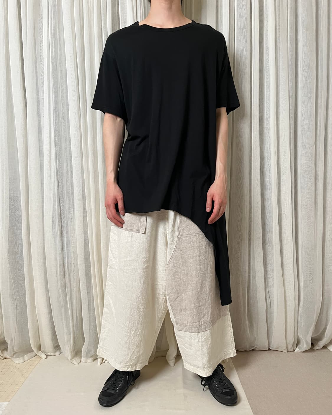 요지야마모토 ground Y 비대칭 롱 티셔츠 yohji yamamoto 상품이미지6
