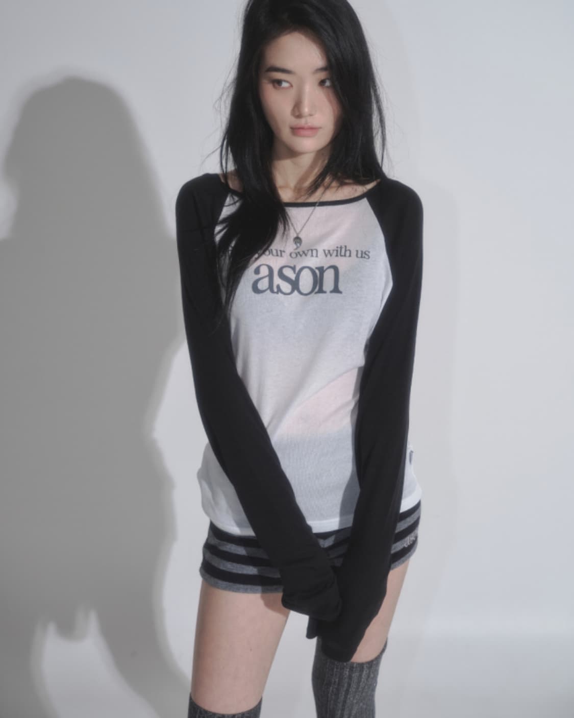 애즈온 소르베 롱슬리브 블랙 상품이미지1