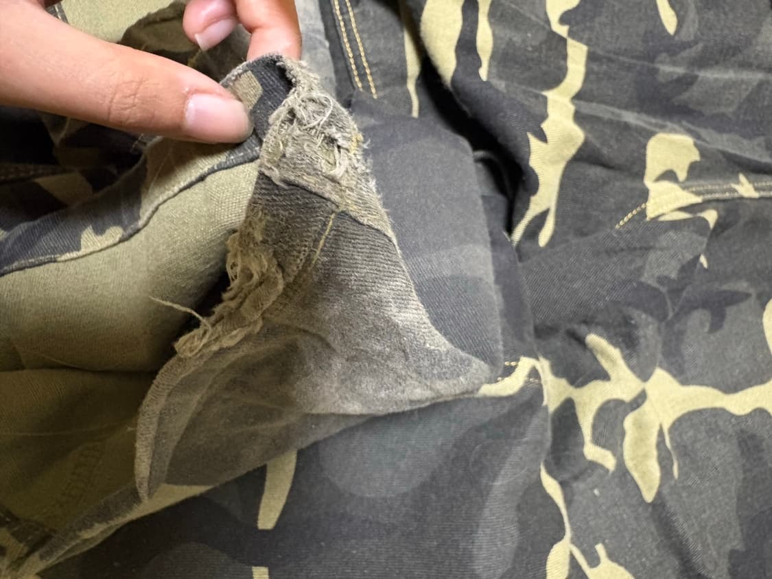 팬시클럽 카키 카모 레터링 데님 팬츠 1사이즈 상품이미지5