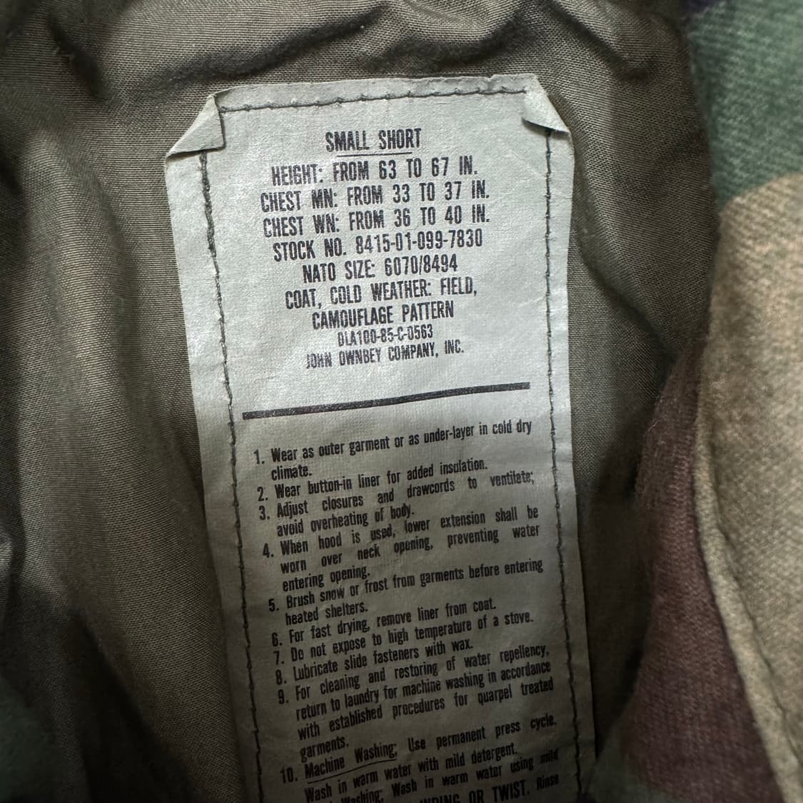 밀리터리 야상 자켓 상품이미지4