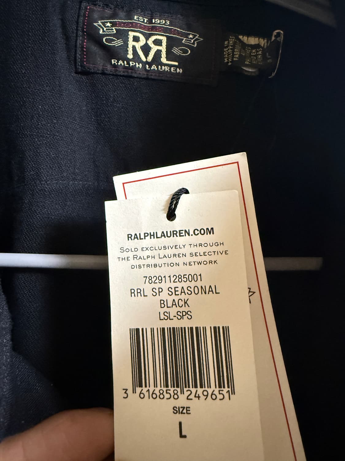 Rrl슬림핏 웨스턴 데님 L 상품이미지3