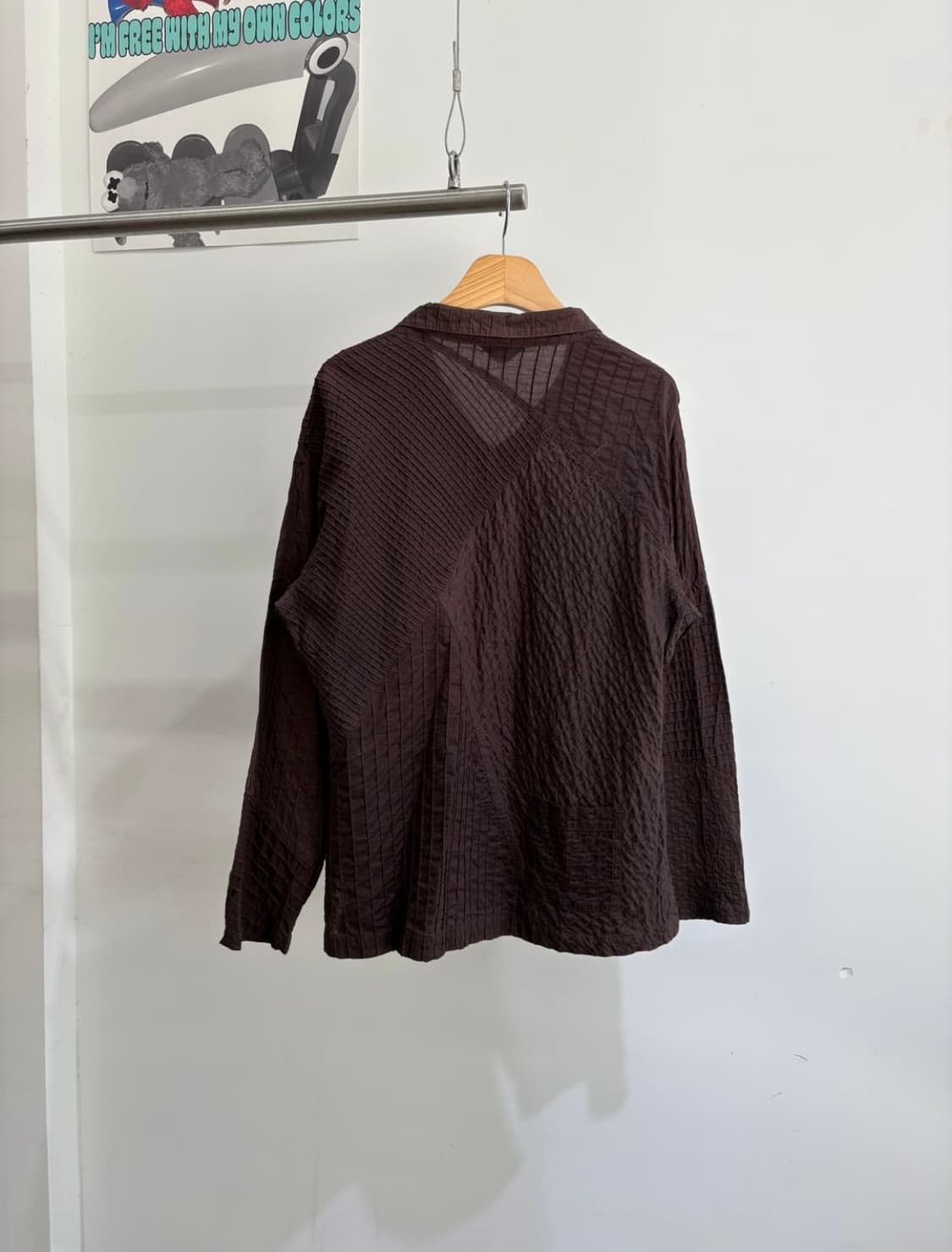 Asymmetric volume  vintage shirt 상품이미지3