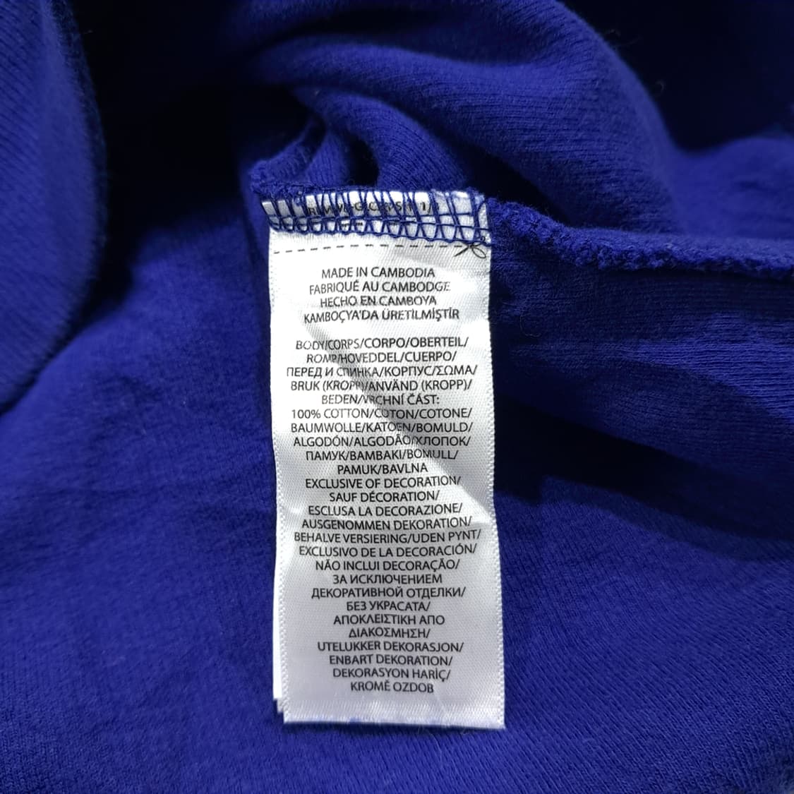 CL385 XL 폴로 코튼 QR인증 로열블루 하프집업 니트 스웨터 상품이미지7