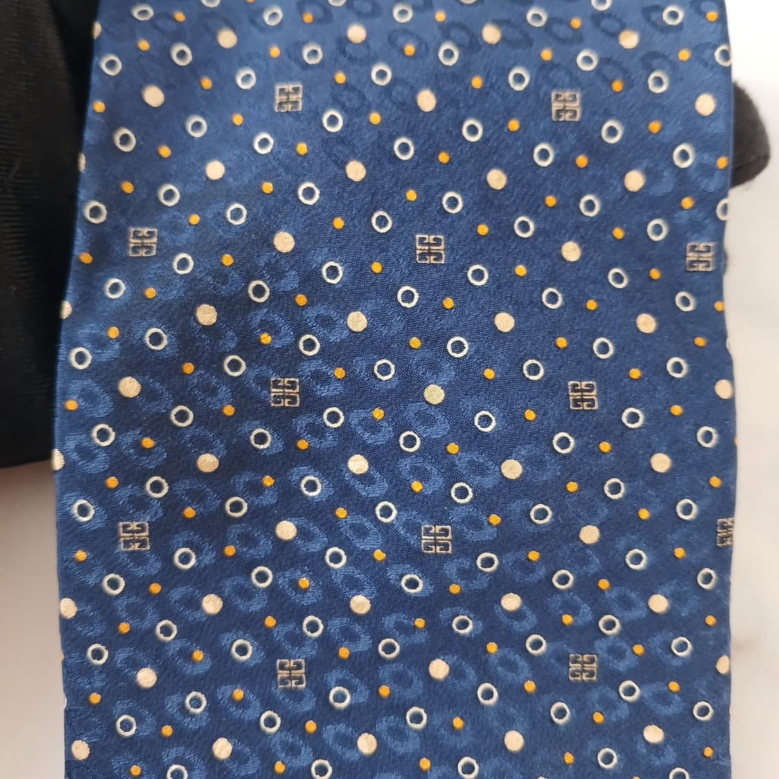 지방시 실크 네이비 4G로고 포인트 넥타이 9.3cm A등급 A19033 상품이미지6