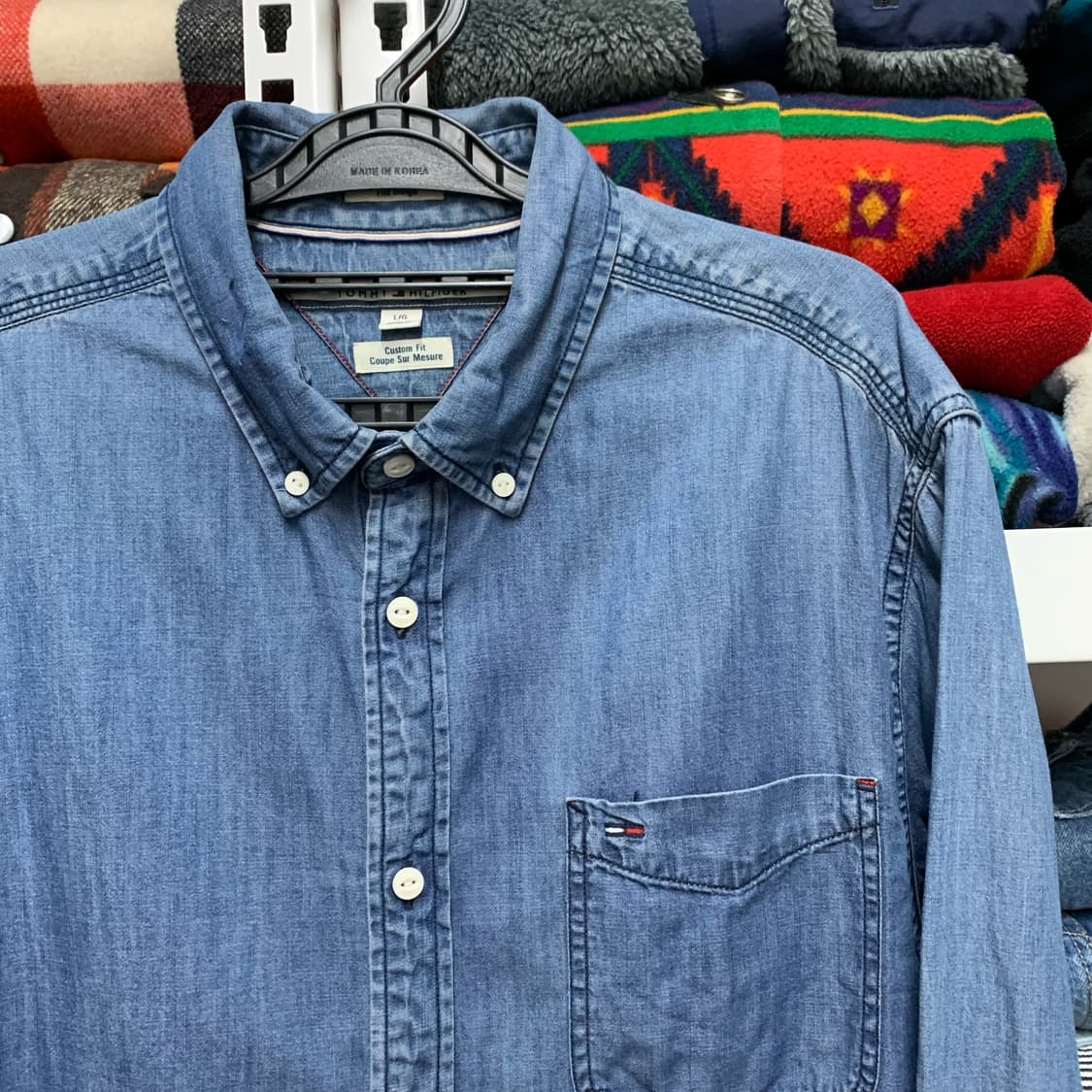 [L] 타미힐피거 Indigo Yarns Fils 데님셔츠 상품이미지1