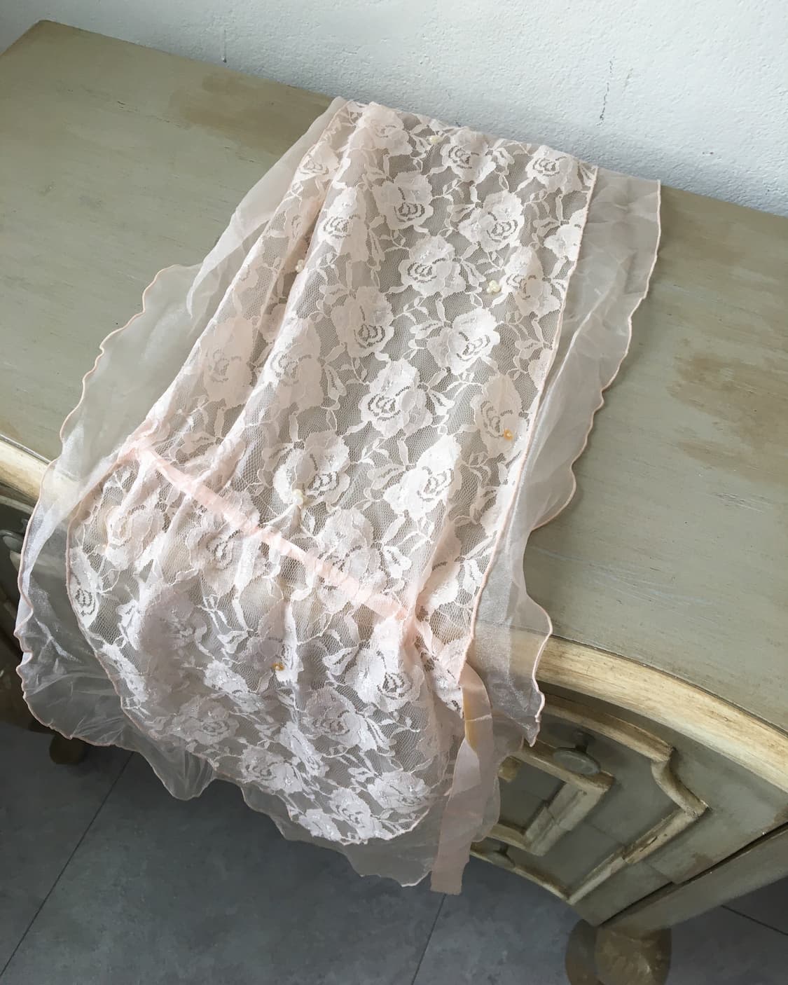 flower pattern layered scarf 상품이미지3