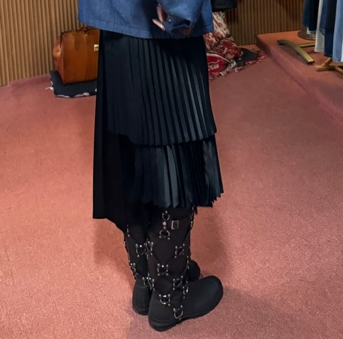 [xs](이사준비) noir kei ninomiya 플리츠 스커트 상품이미지5