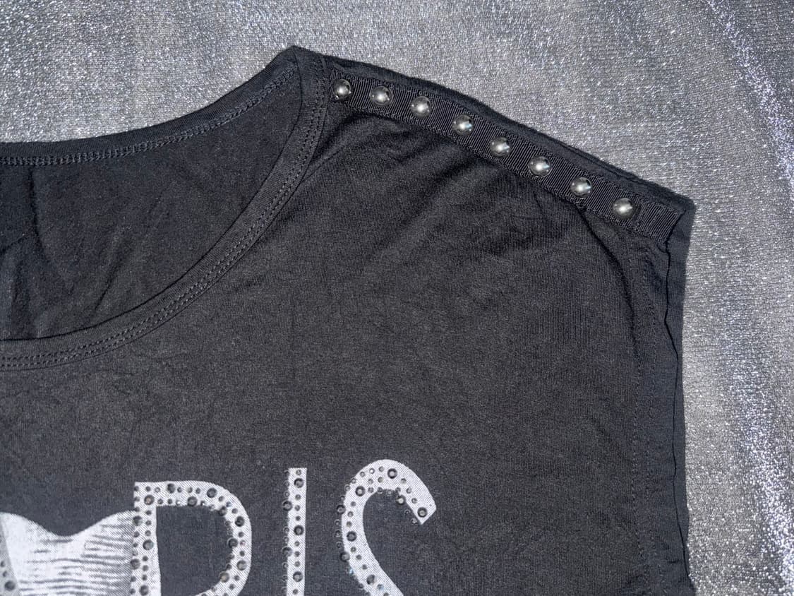 Punk black studded top 상품이미지4