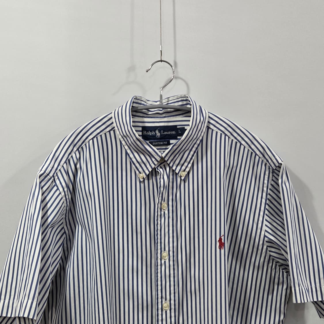 폴로랄프로렌 버튼다운 스트라이프 반팔셔츠 L  상품이미지2