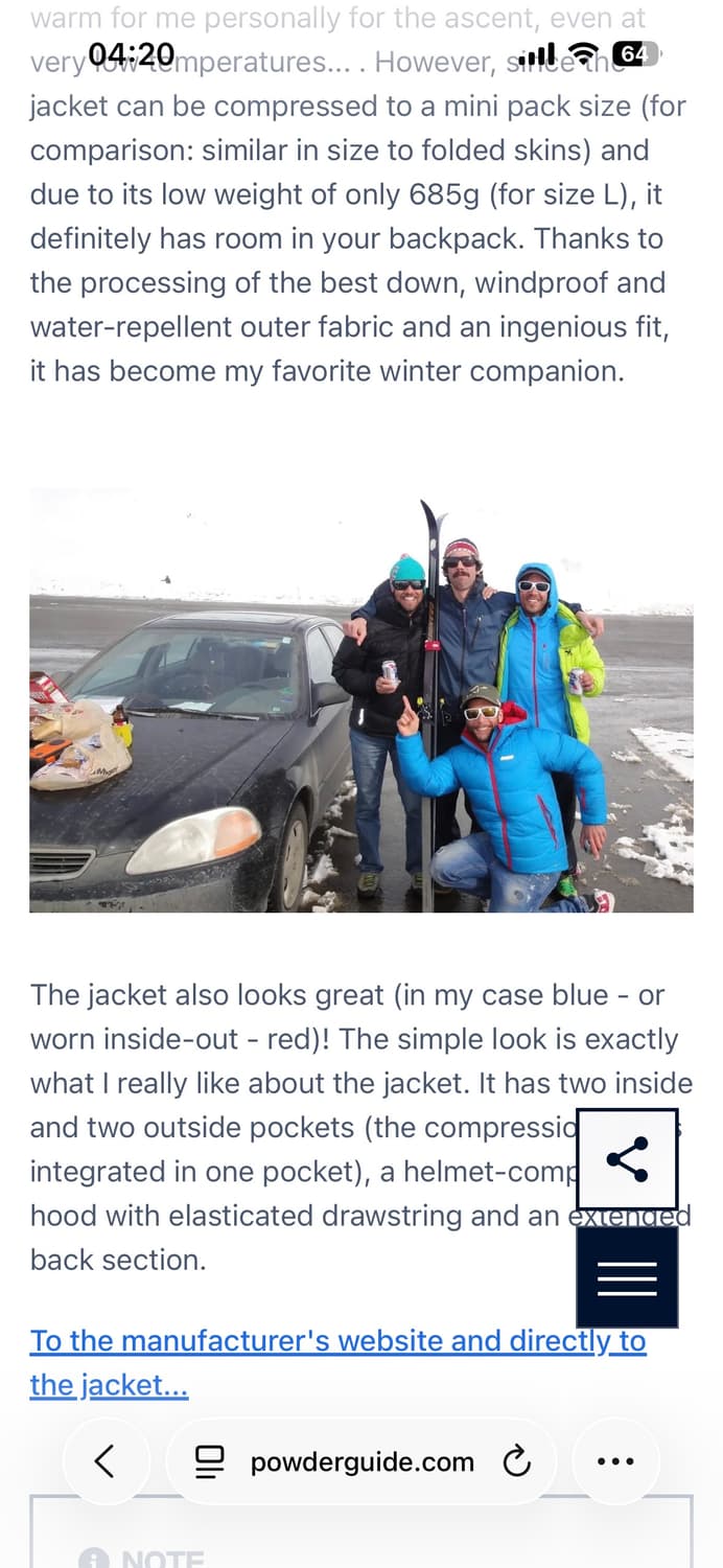 Bergans OF NORWAY 북유럽 아웃도어 Sastrugi 다운 자 상품이미지10