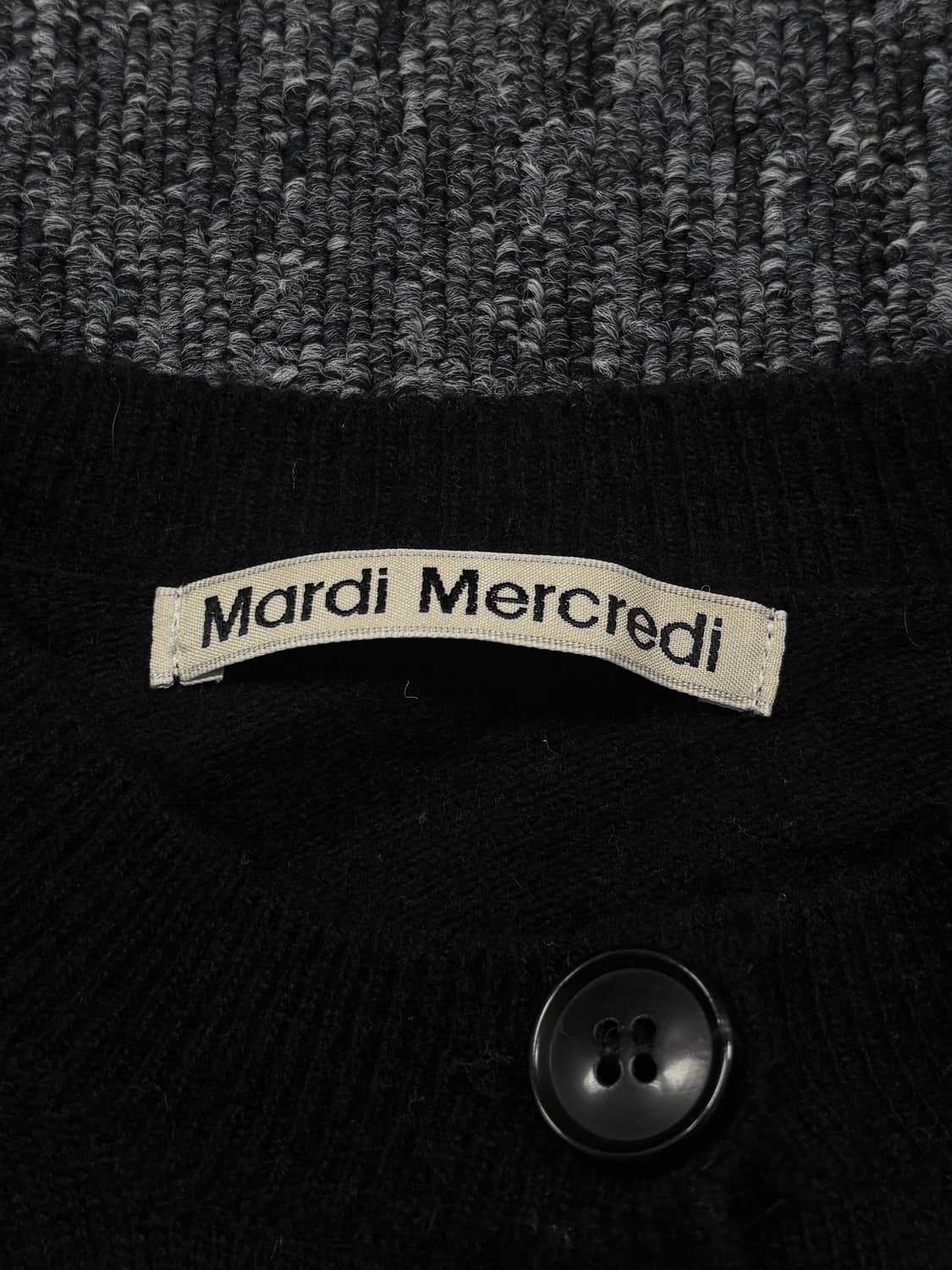 마르디 메크르디 플라워 자수 블랙 가디건 상품이미지5