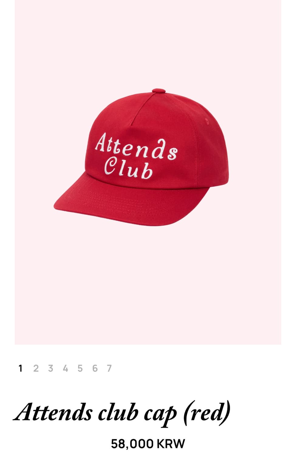attends club cap red 상품이미지2
