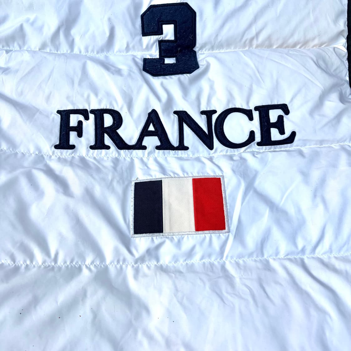 폴로 랄프로렌 화이트 프랑스 빅포니 패딩 조끼 베스트 XL 상품이미지4