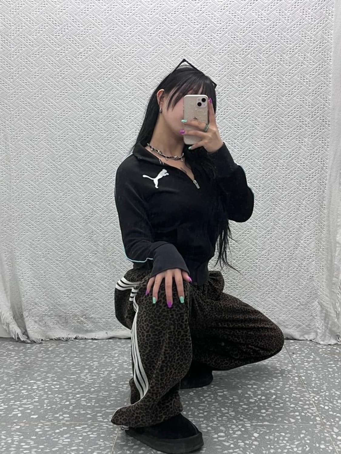 푸마 올드스쿨 Y2K 민트 배색 져지 집업 M C06927 상품이미지1