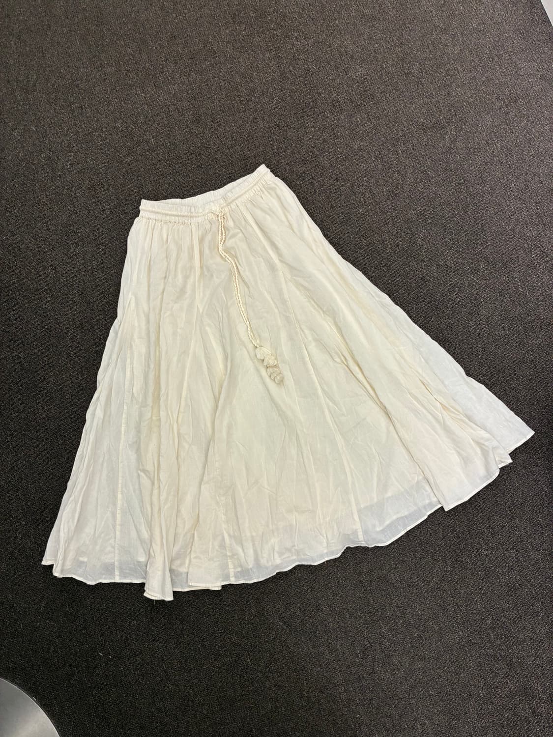 F)Lepsim 빈티지 여성 로프 스트링 롱스커트 상품이미지3