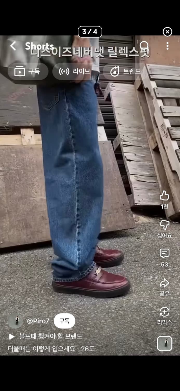 디스이즈네버댓 릴렉스드 데님 블루 M/ 네고 가능 상품이미지3