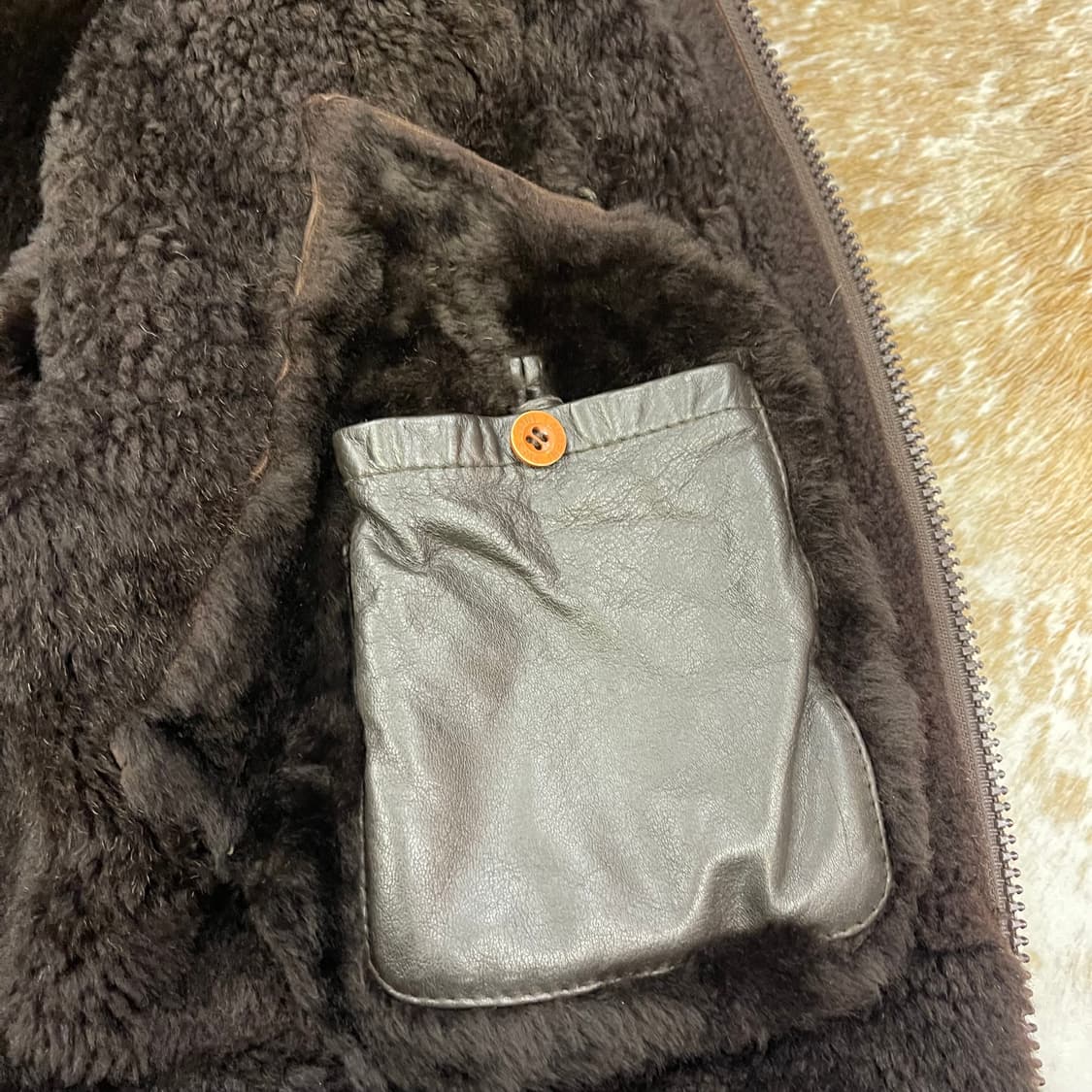 90's YSL 레더 무스탕 상품이미지9