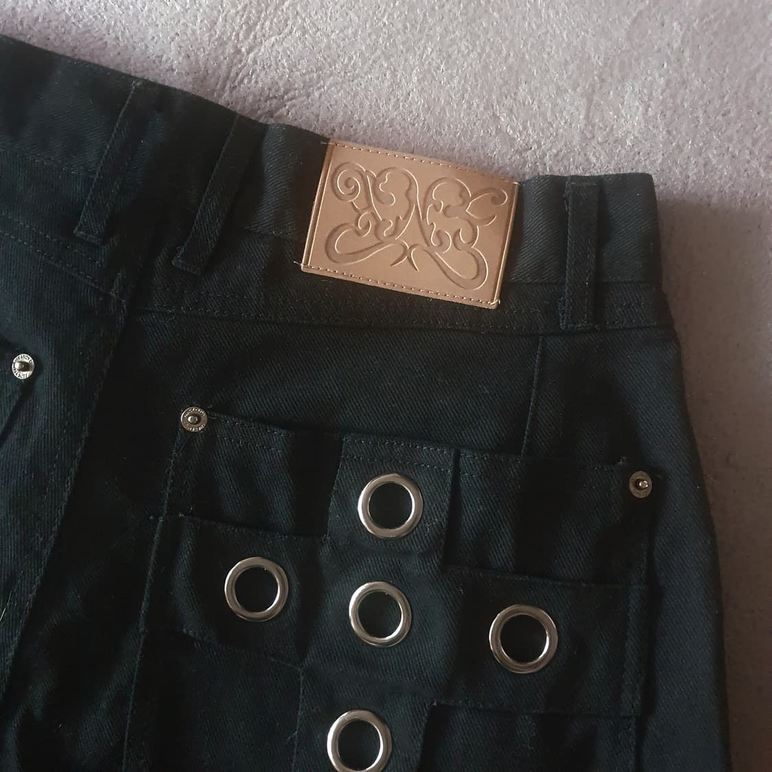 팬시클럽 크로스 포켓 카고 팬츠 1 블랙 상품이미지6