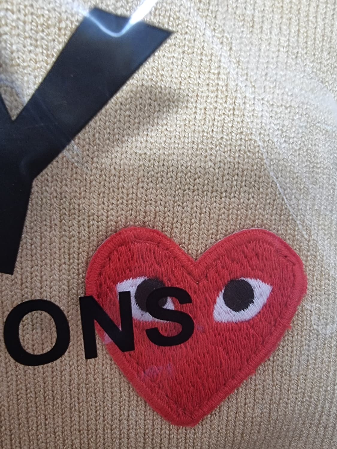 미개봉)정품)라운드)꼼데가르송베이지가디건 상품이미지2