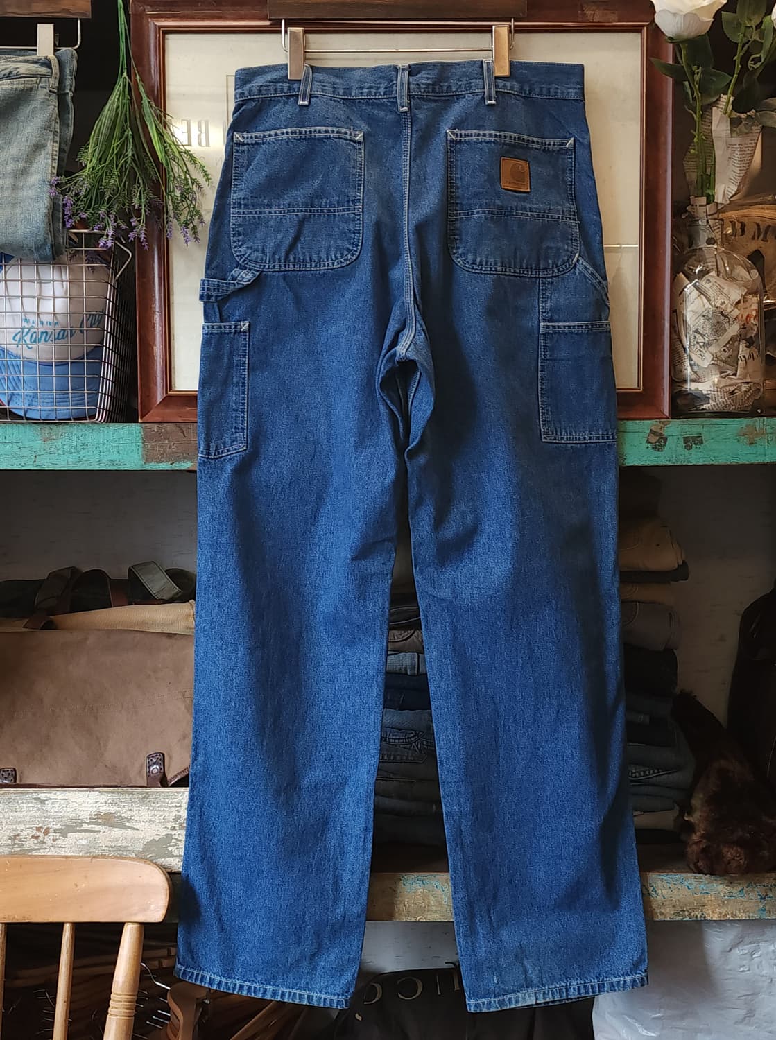 칼하트 카펜터 데님팬츠 워크팬츠 칼하트 덩가리 진청 34x34 상품이미지2