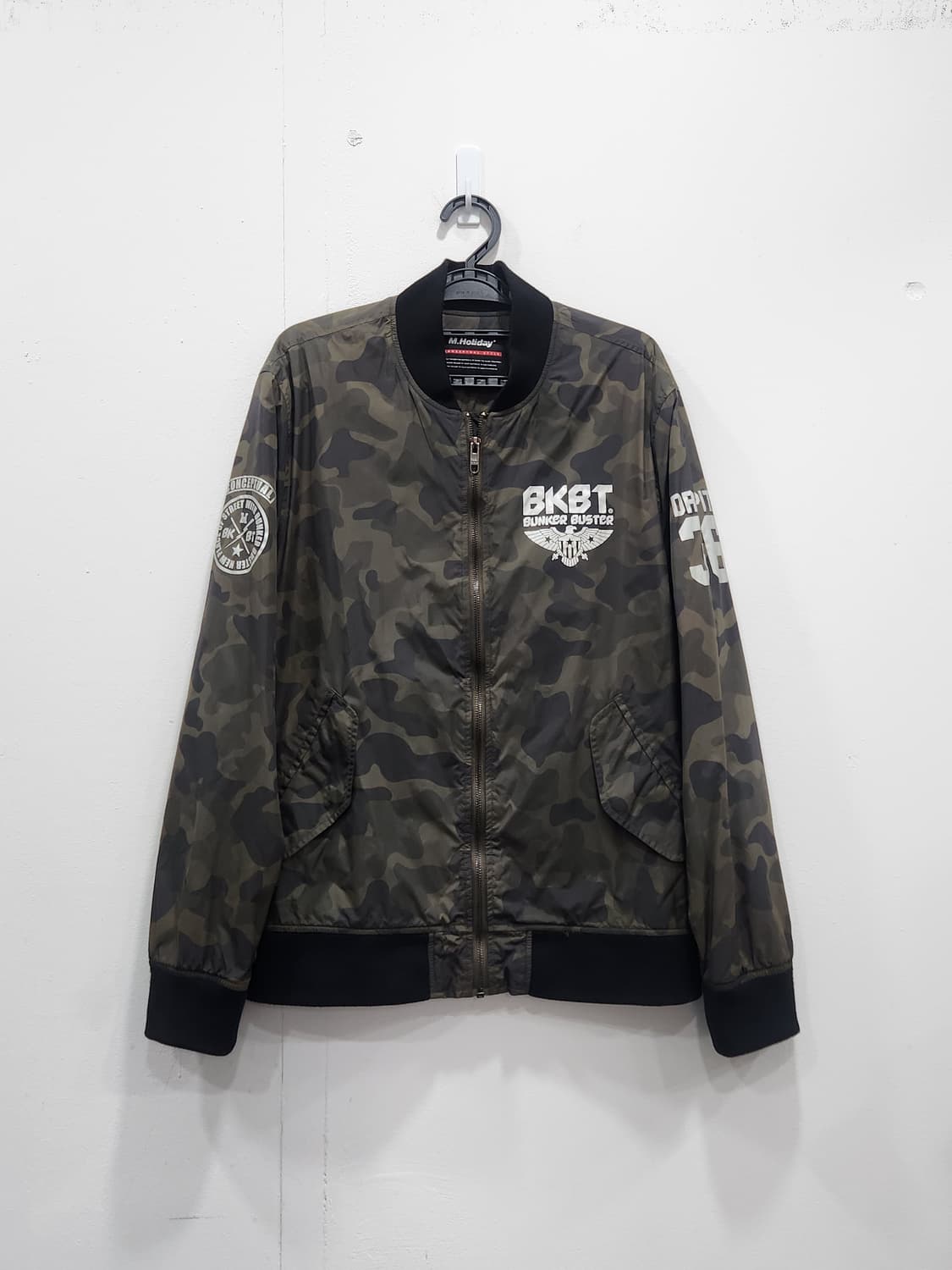 [100] BKBT M.Holiday 카모 밀리터리 봄버 바람막이 상품이미지1