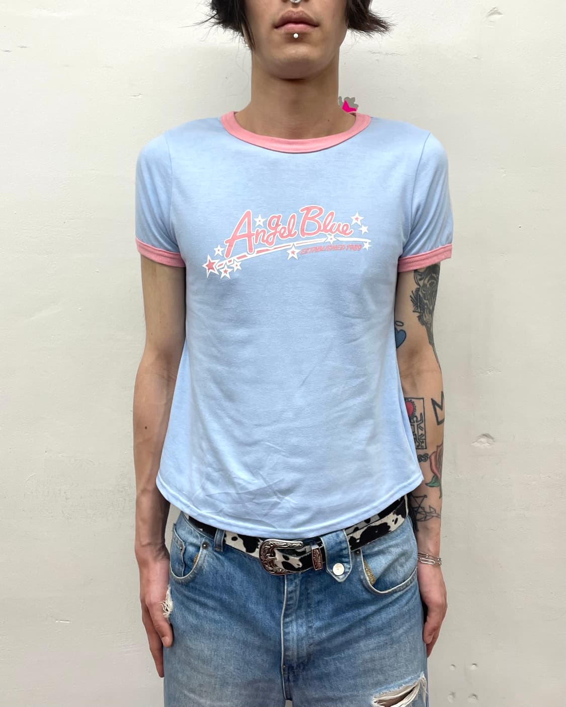 Angel Blue Space Blue T-shirt  상품이미지2